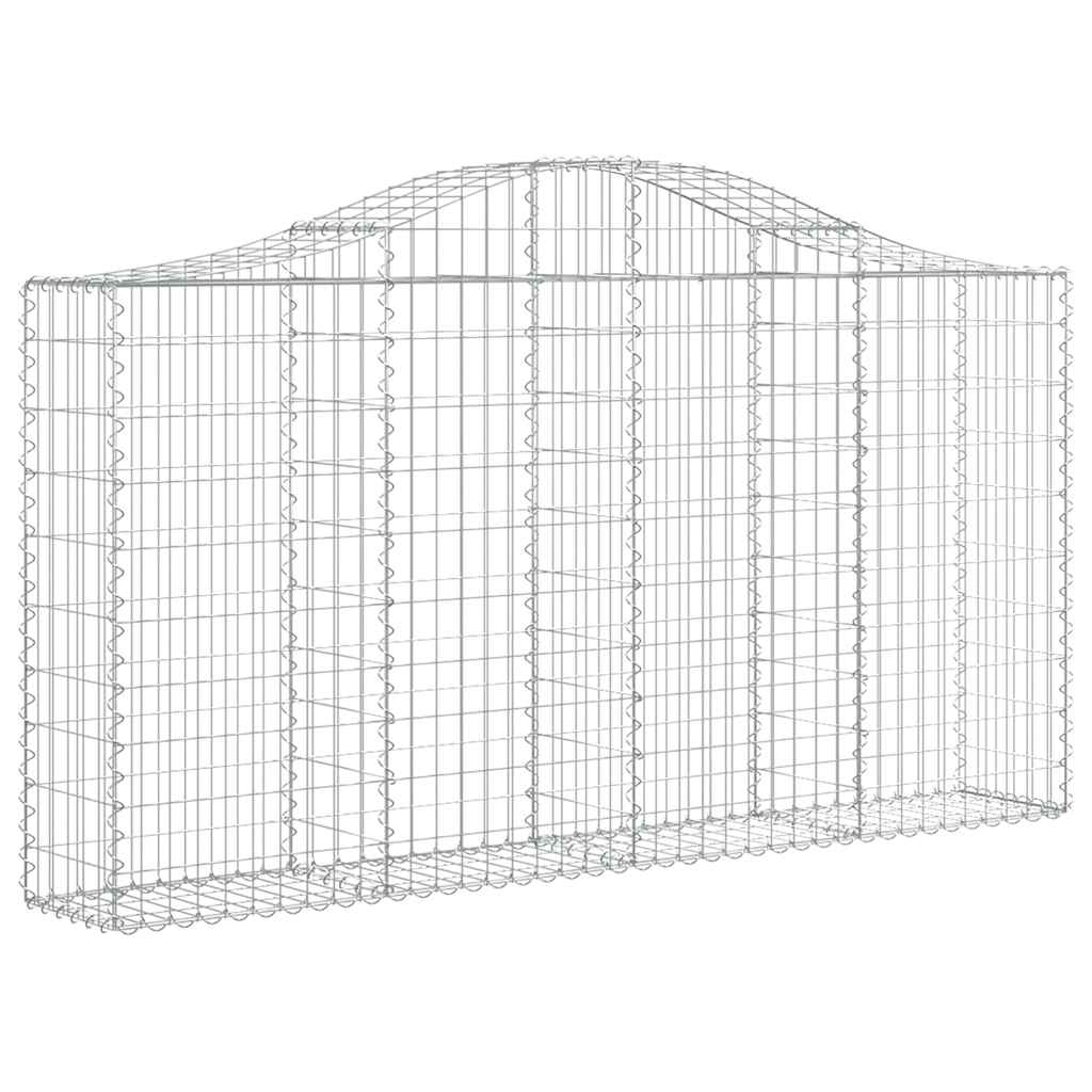Arched Gabion Baskets 18 pcs 200x30x100/120 cm Galvanised Iron