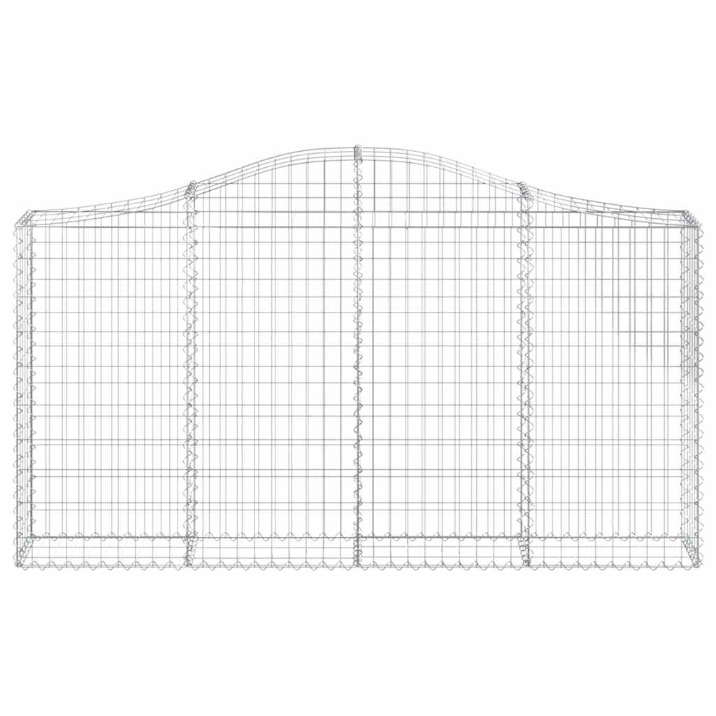 Arched Gabion Baskets 18 pcs 200x30x100/120 cm Galvanised Iron