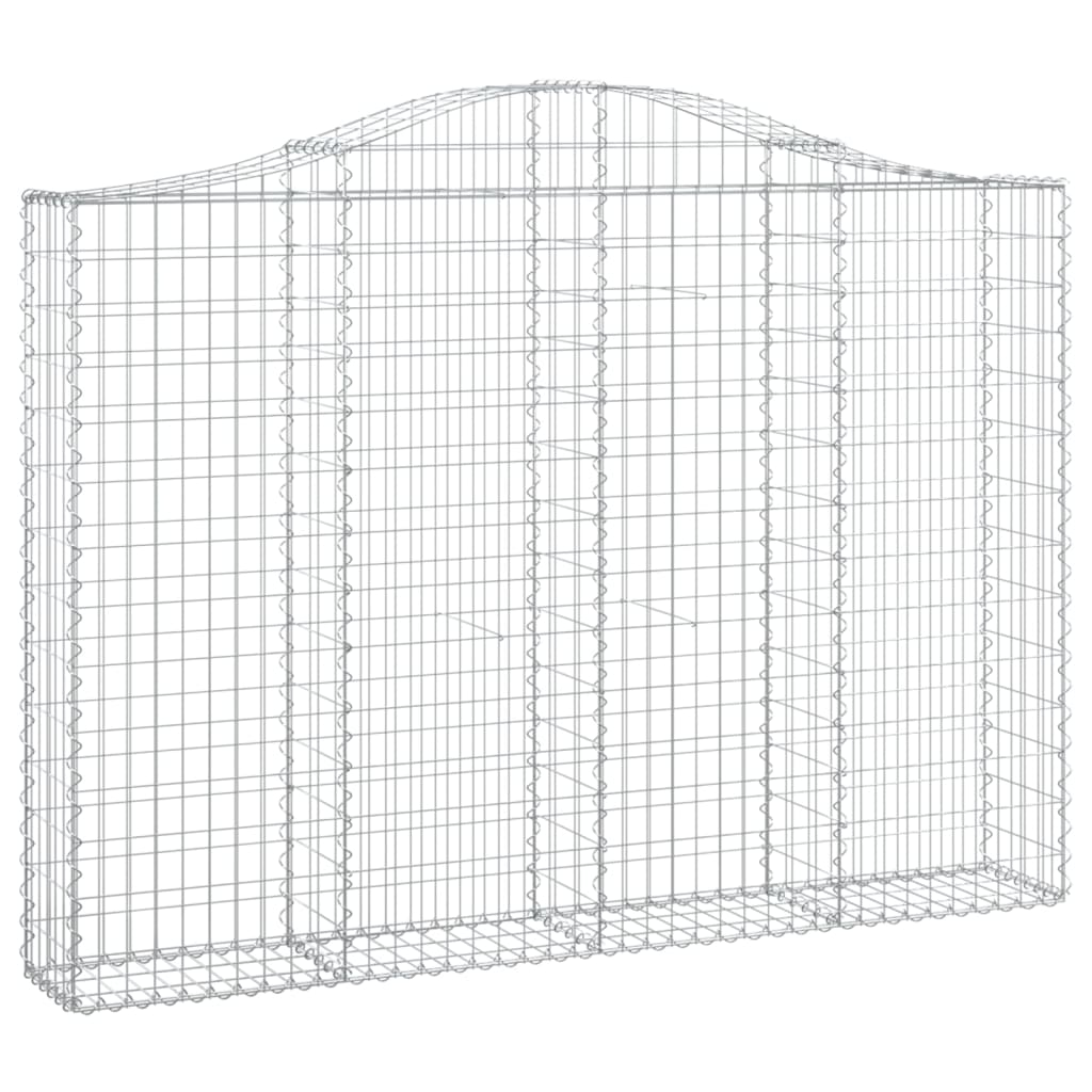 Arched Gabion Baskets 6 pcs 200x30x140/160 cm Galvanised Iron