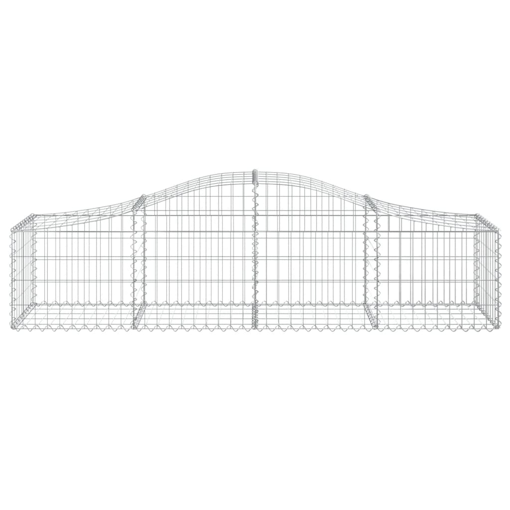 Arched Gabion Baskets 5 pcs 200x50x40/60 cm Galvanised Iron