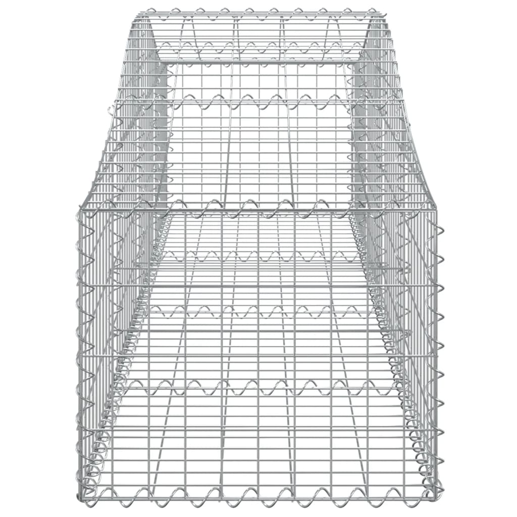 Arched Gabion Baskets 7 pcs 200x50x40/60 cm Galvanised Iron