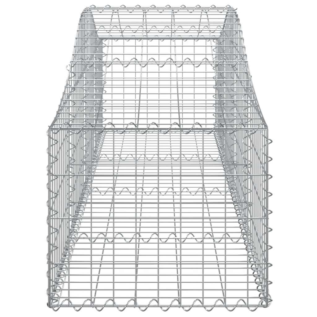 Arched Gabion Baskets 9 pcs 200x50x40/60 cm Galvanised Iron