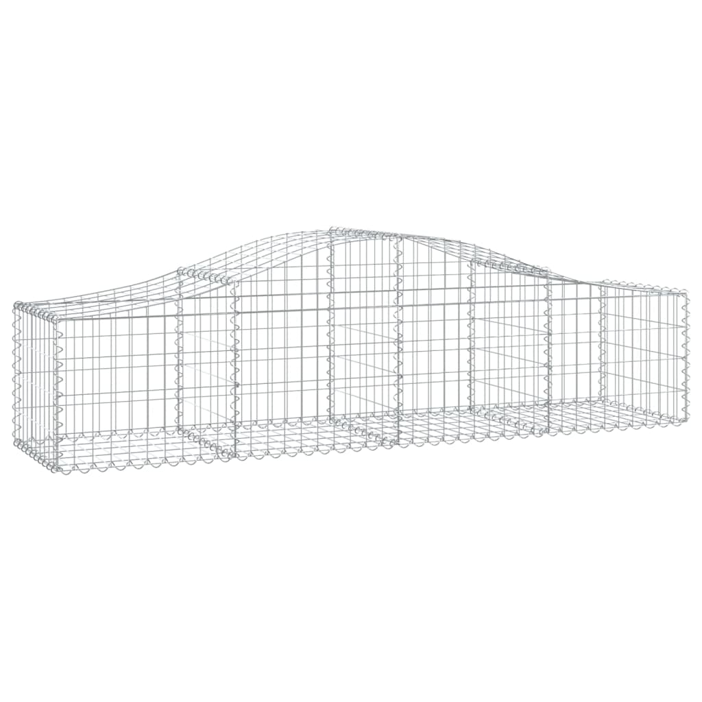 Arched Gabion Baskets 11 pcs 200x50x40/60 cm Galvanised Iron