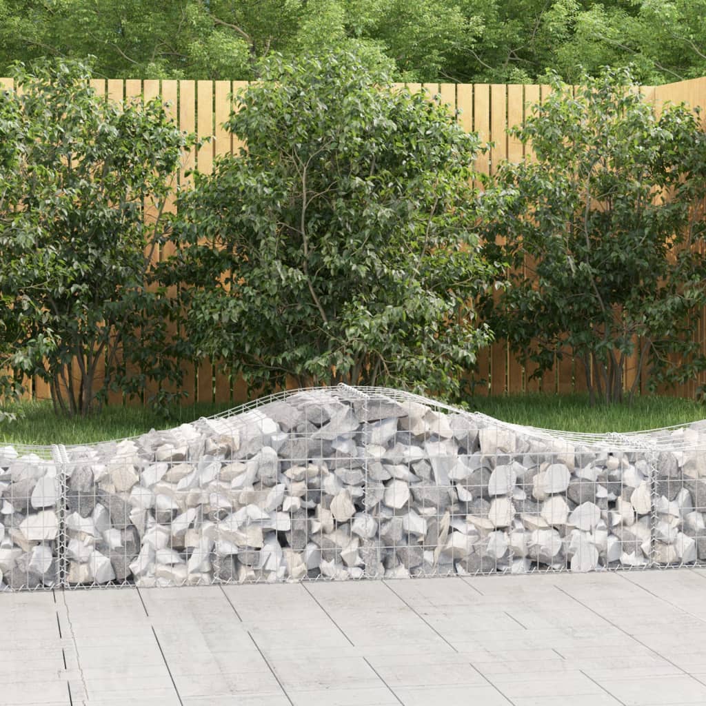 Arched Gabion Baskets 11 pcs 200x50x40/60 cm Galvanised Iron