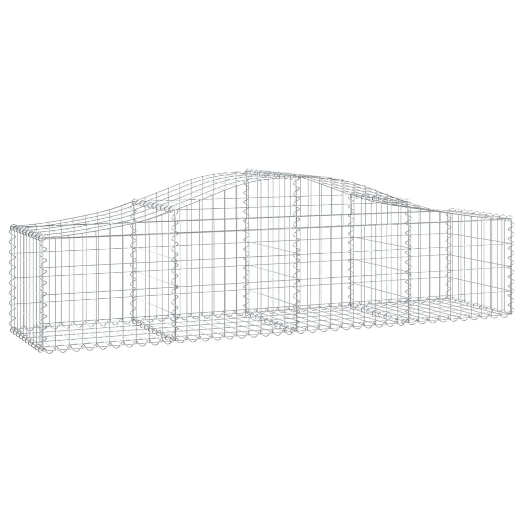 Arched Gabion Baskets 13 pcs 200x50x40/60 cm Galvanised Iron