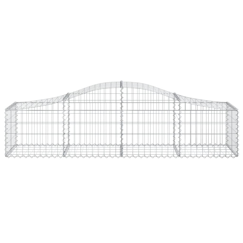 Arched Gabion Baskets 18 pcs 200x50x40/60 cm Galvanised Iron