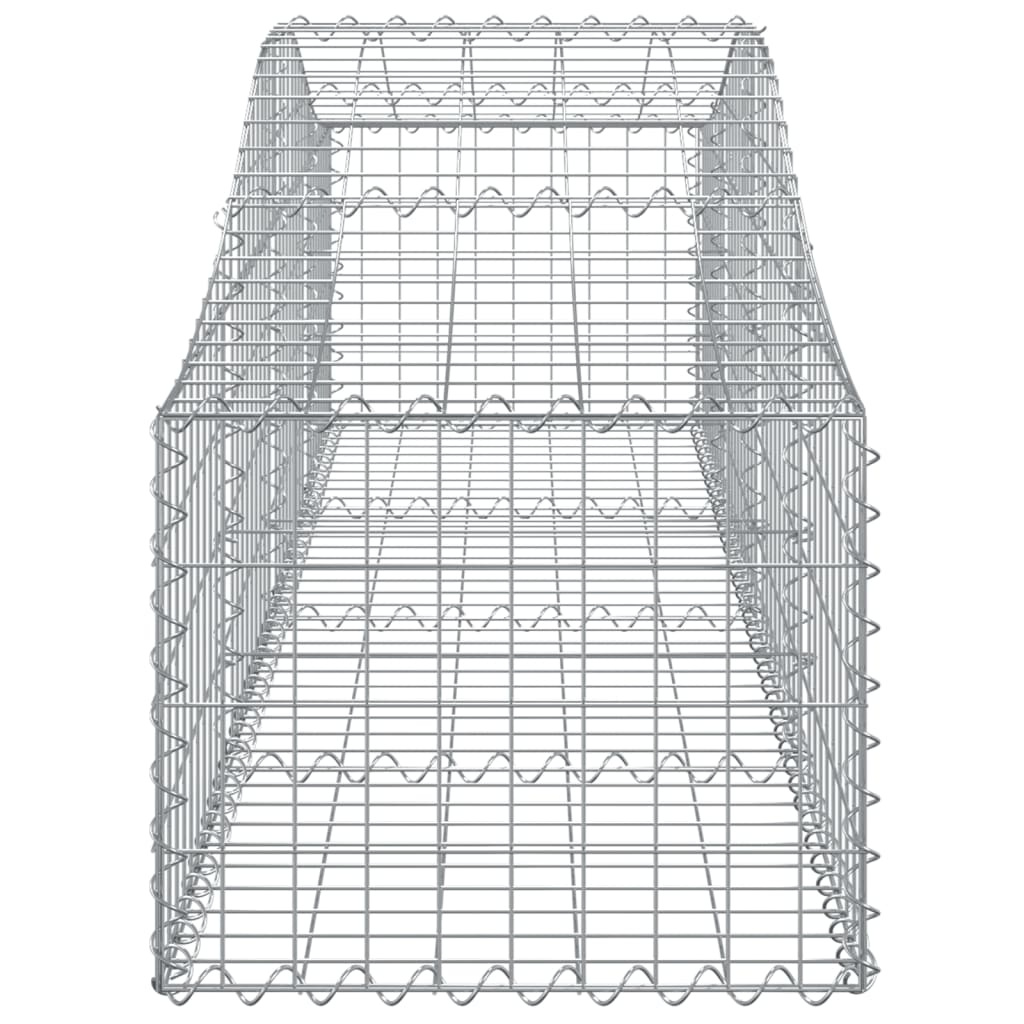 Arched Gabion Baskets 18 pcs 200x50x40/60 cm Galvanised Iron