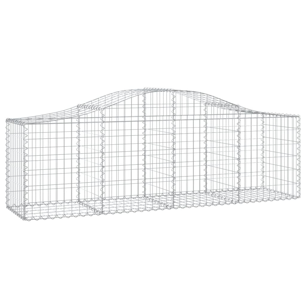Arched Gabion Baskets 13 pcs 200x50x60/80 cm Galvanised Iron