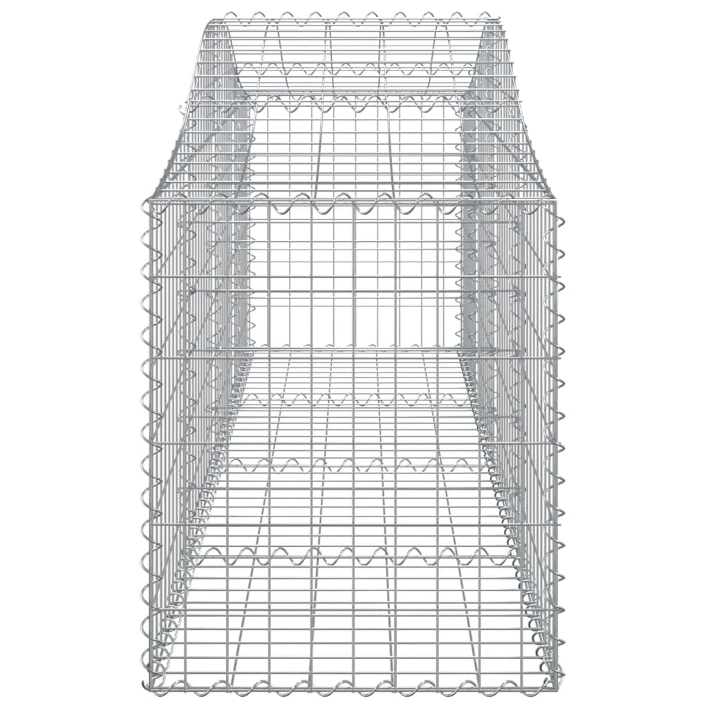 Arched Gabion Baskets 15 pcs 200x50x60/80 cm Galvanised Iron