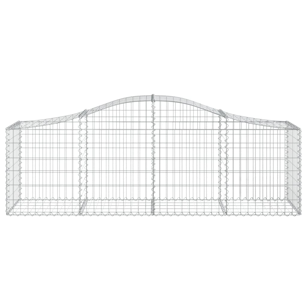 Arched Gabion Baskets 25 pcs 200x50x60/80 cm Galvanised Iron
