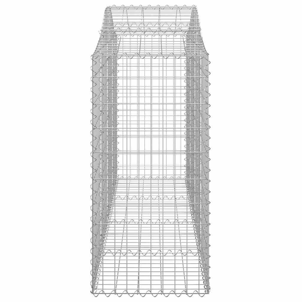 Arched Gabion Baskets 8 pcs 200x50x100/120 cm Galvanised Iron