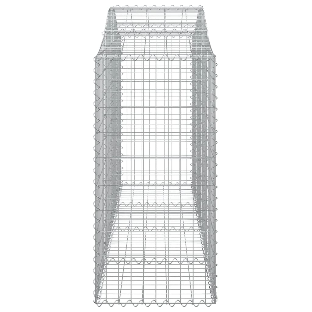 Arched Gabion Baskets 10 pcs 200x50x100/120 cm Galvanised Iron