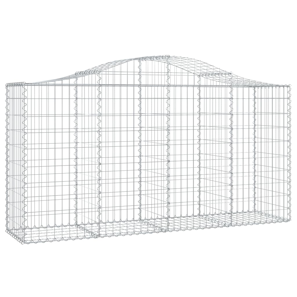 Arched Gabion Baskets 40 pcs 200x50x100/120 cm Galvanised Iron