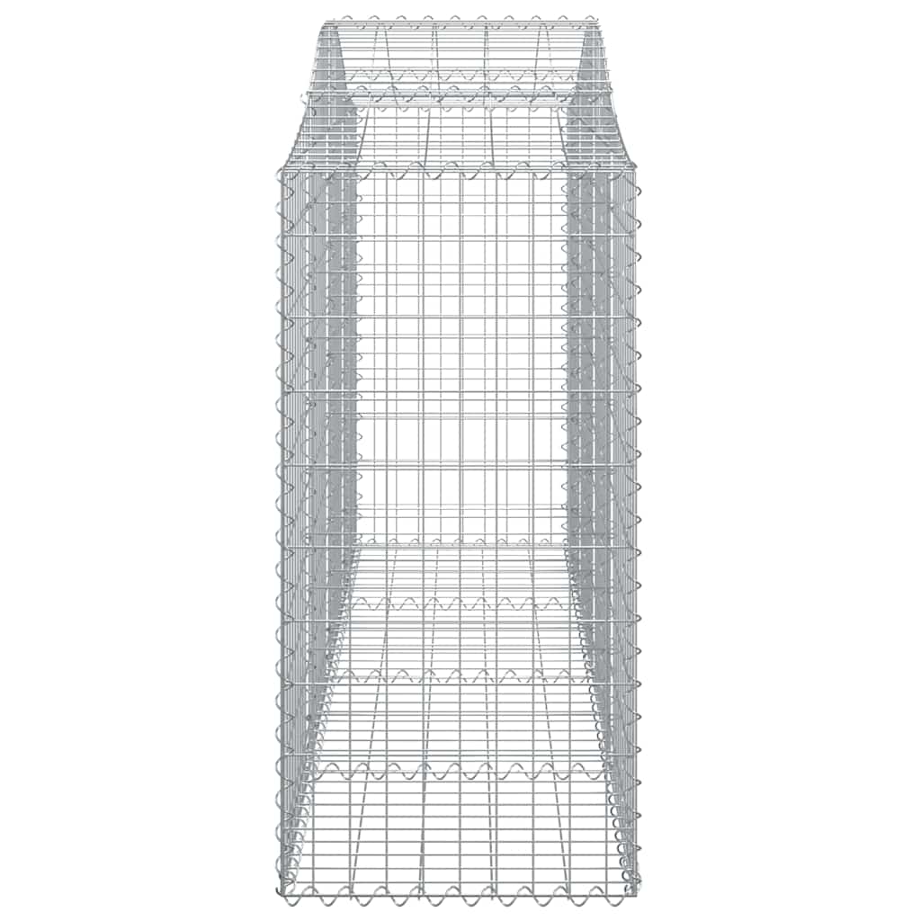 Arched Gabion Baskets 8 pcs 200x50x120/140 cm Galvanised Iron