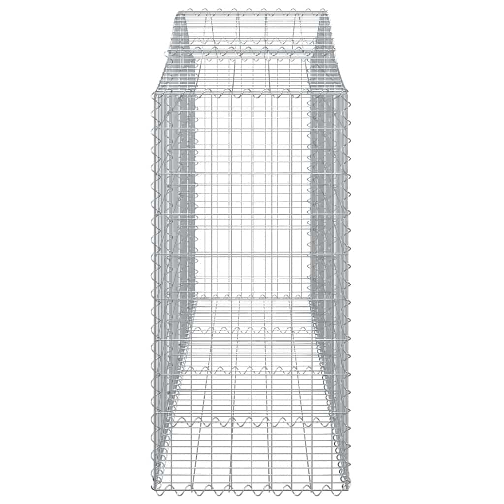 Arched Gabion Baskets 10 pcs 200x50x120/140 cm Galvanised Iron