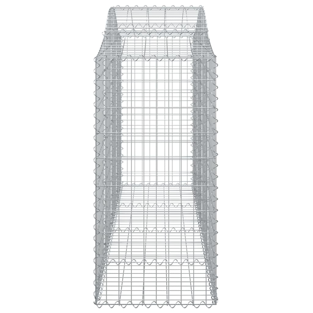 Arched Gabion Baskets 11 pcs 200x50x120/140 cm Galvanised Iron