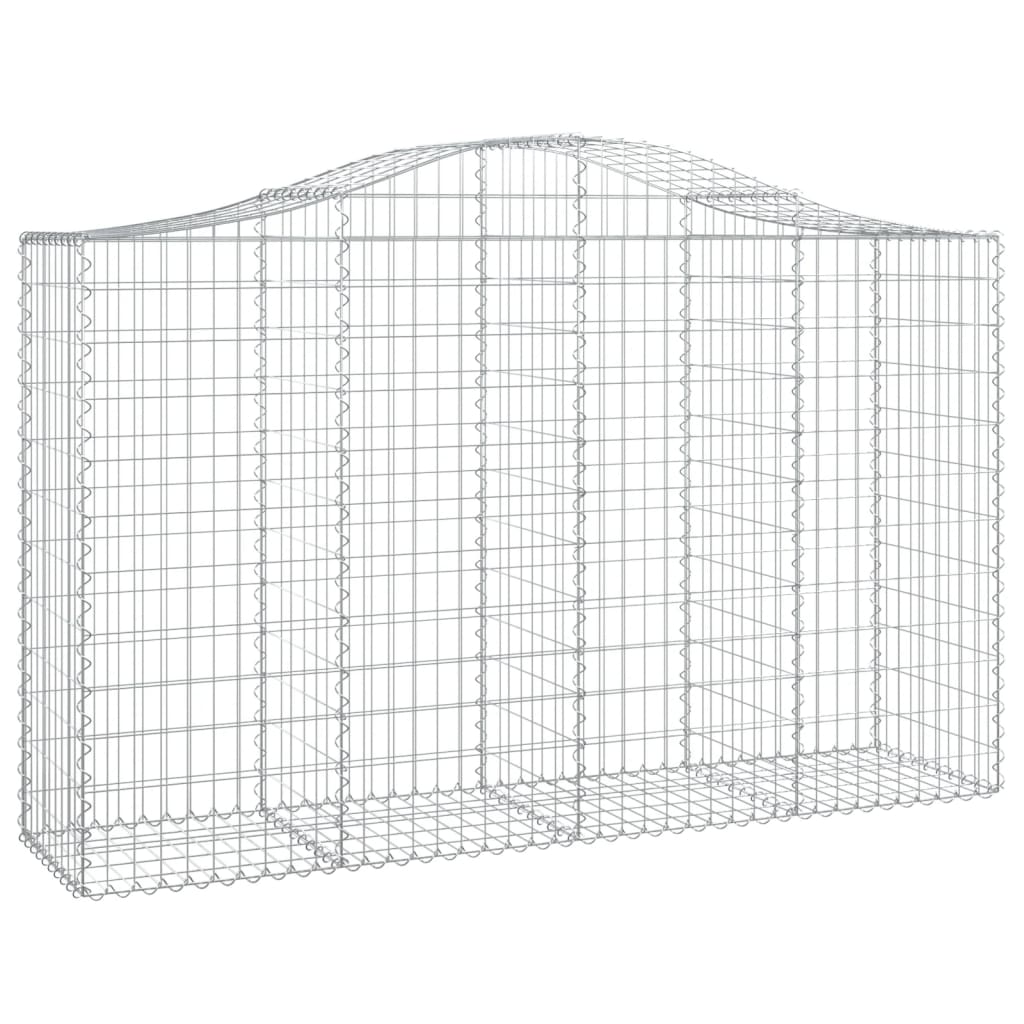 Arched Gabion Baskets 25 pcs 200x50x120/140 cm Galvanised Iron