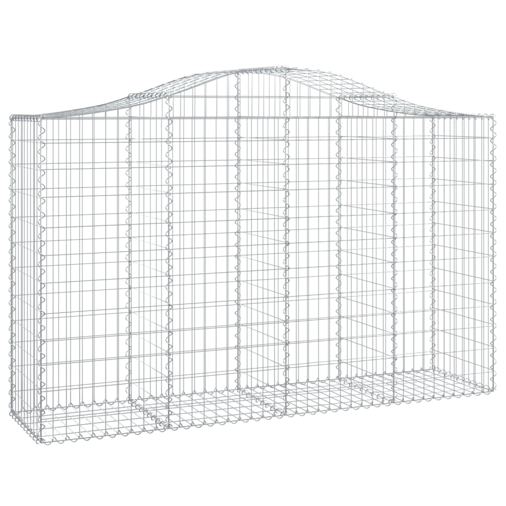 Arched Gabion Baskets 40 pcs 200x50x120/140 cm Galvanised Iron