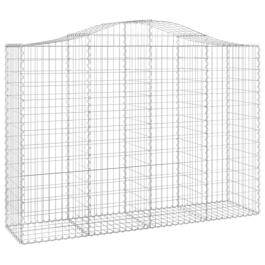 Arched Gabion Baskets 12 pcs 200x50x140/160 cm Galvanised Iron