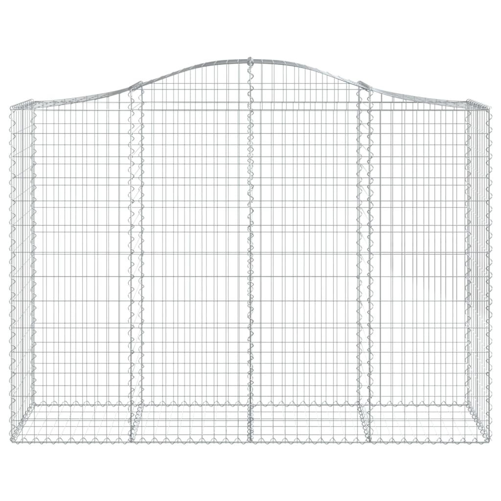 Arched Gabion Baskets 15 pcs 200x50x140/160 cm Galvanised Iron