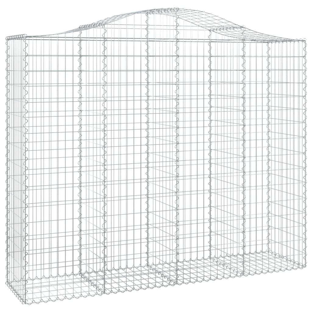 Arched Gabion Baskets 3 pcs 200x50x160/180 cm Galvanised Iron