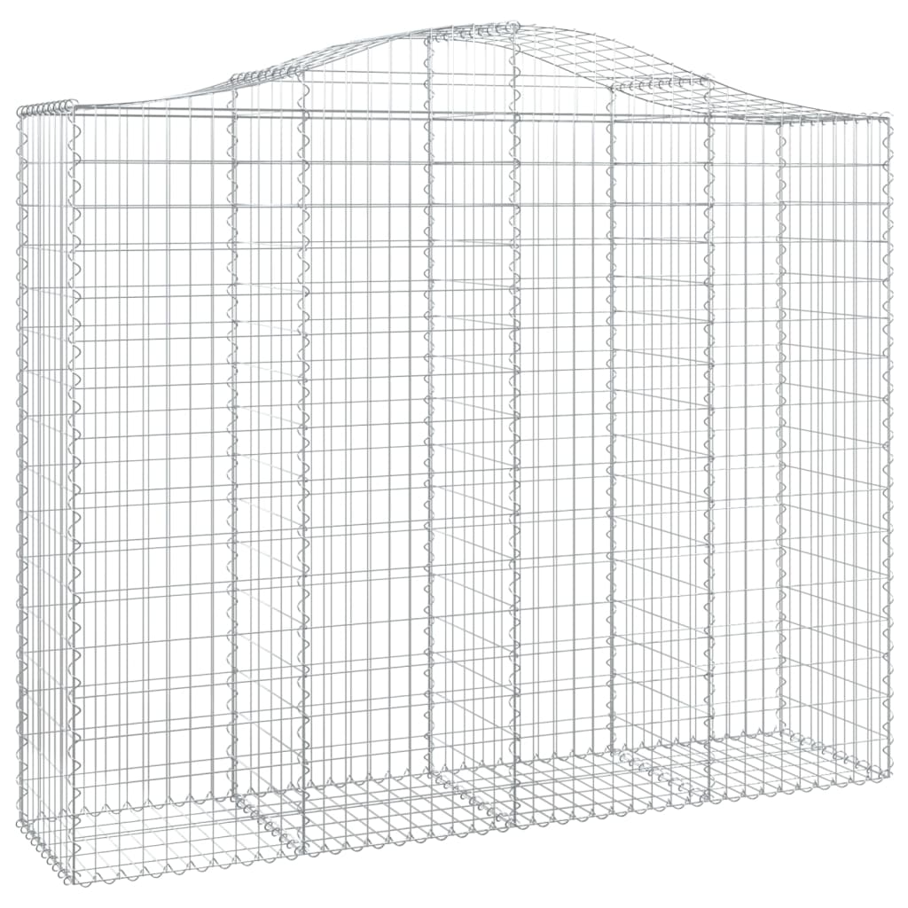 Arched Gabion Baskets 9 pcs 200x50x160/180 cm Galvanised Iron