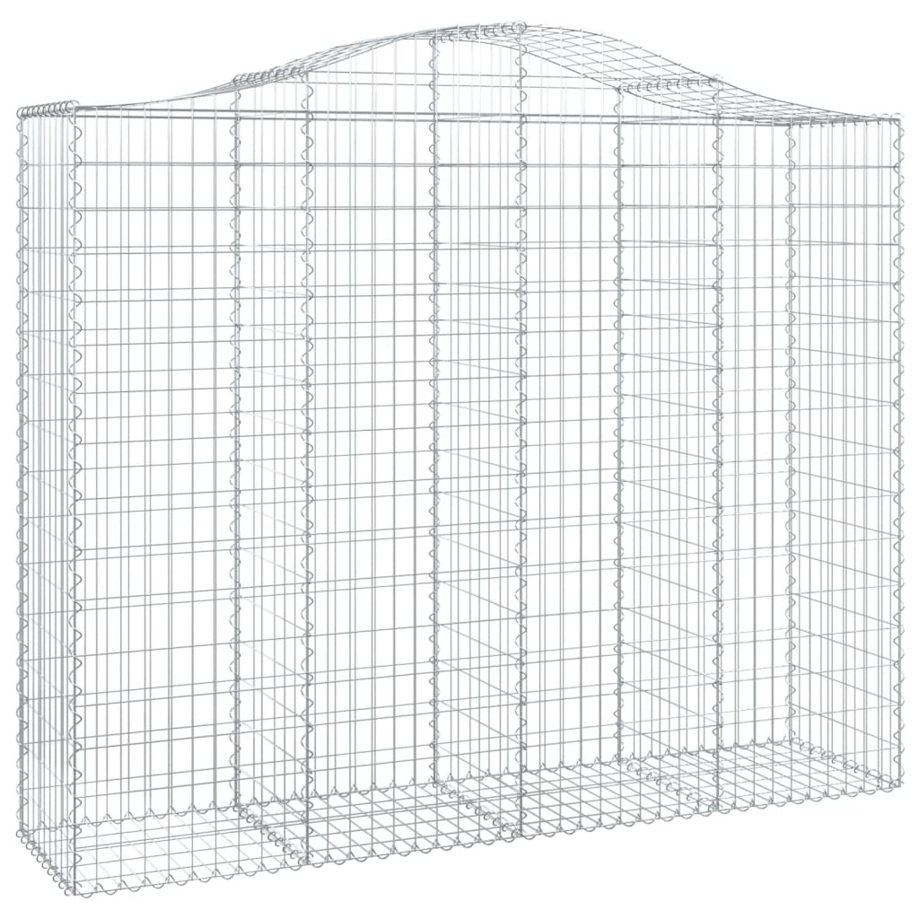 Arched Gabion Baskets 13 pcs 200x50x160/180 cm Galvanised Iron