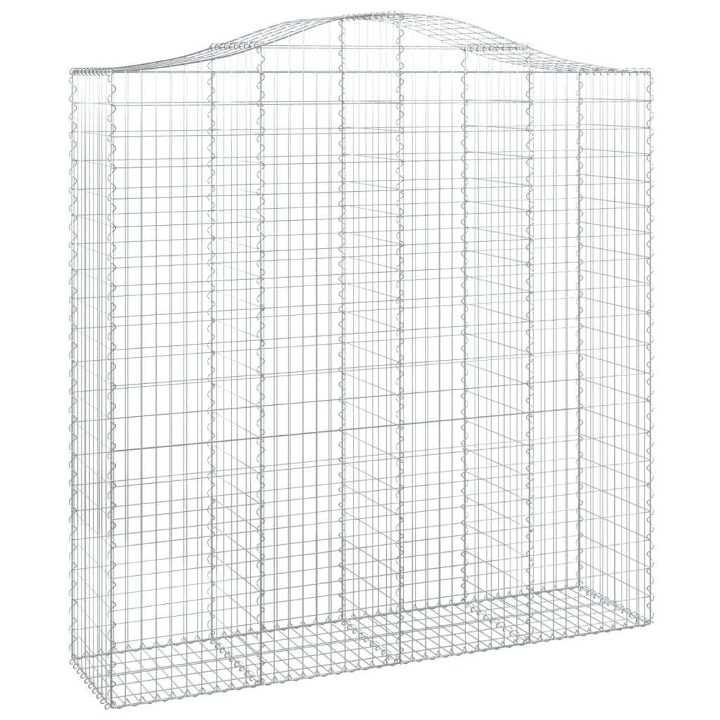Arched Gabion Baskets 4 pcs 200x50x200/220 cm Galvanised Iron