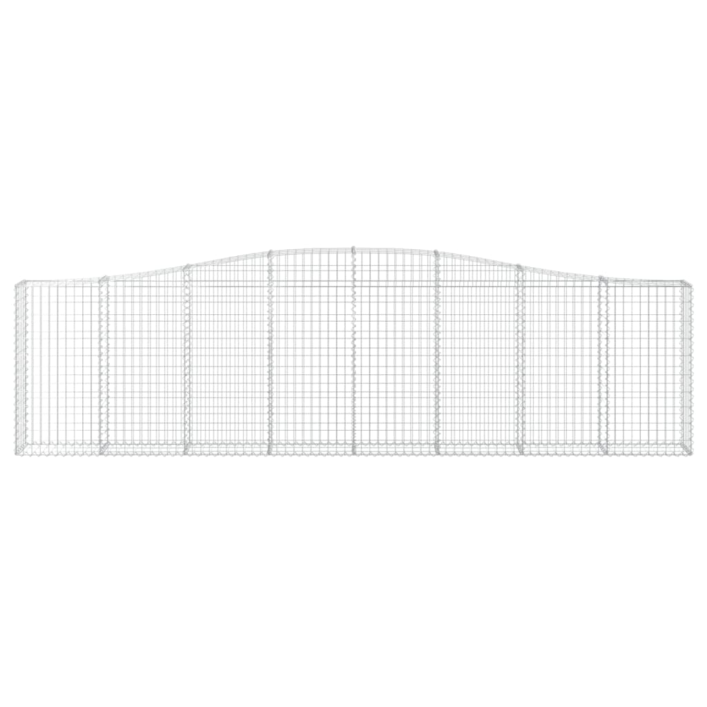 Arched Gabion Baskets 9 pcs 400x30x100/120 cm Galvanised Iron