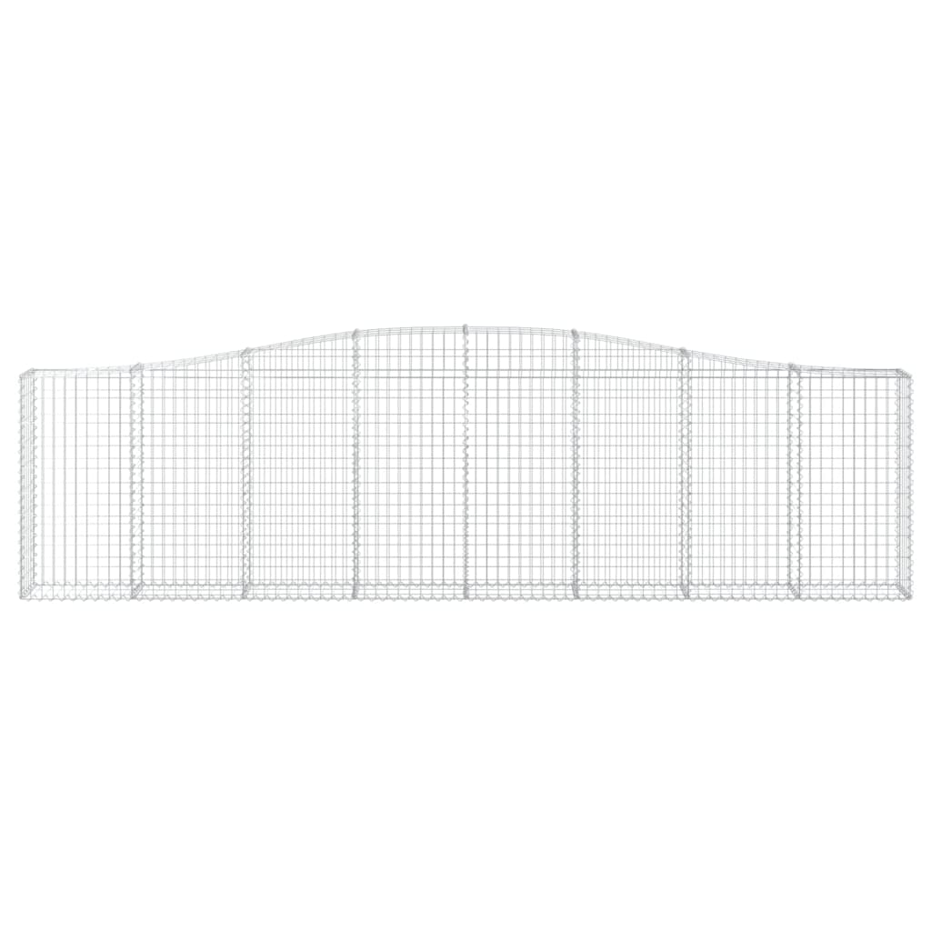 Arched Gabion Baskets 10 pcs 400x30x100/120 cm Galvanised Iron