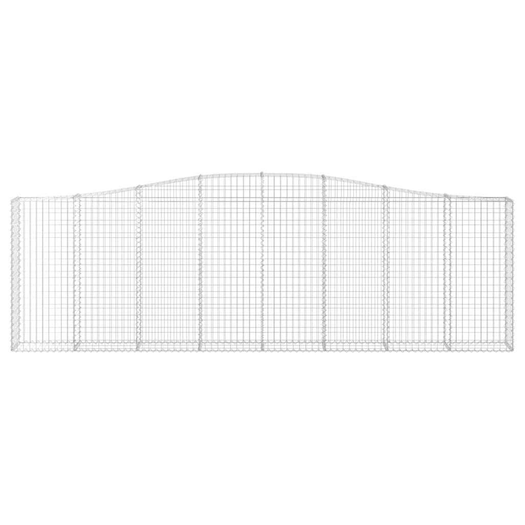 Arched Gabion Baskets 9 pcs 400x30x120/140 cm Galvanised Iron