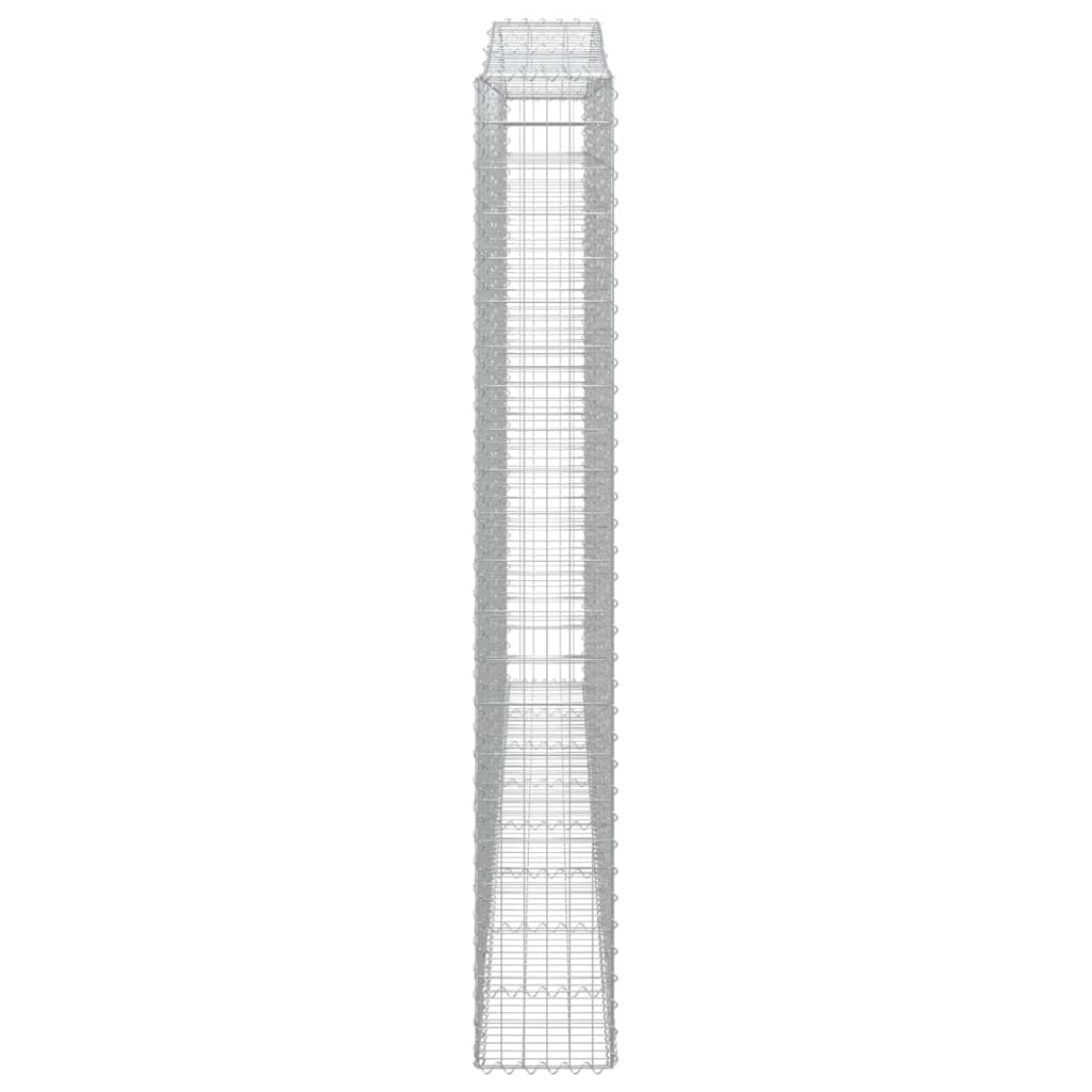 Arched Gabion Baskets 4 pcs 400x30x220/240 cm Galvanised Iron