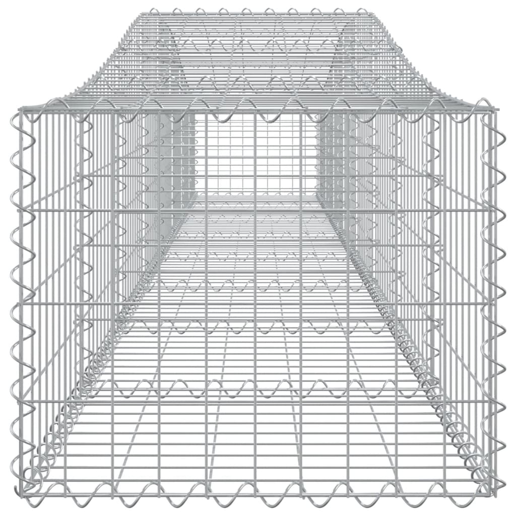 Arched Gabion Baskets 2 pcs 400x50x40/60 cm Galvanised Iron