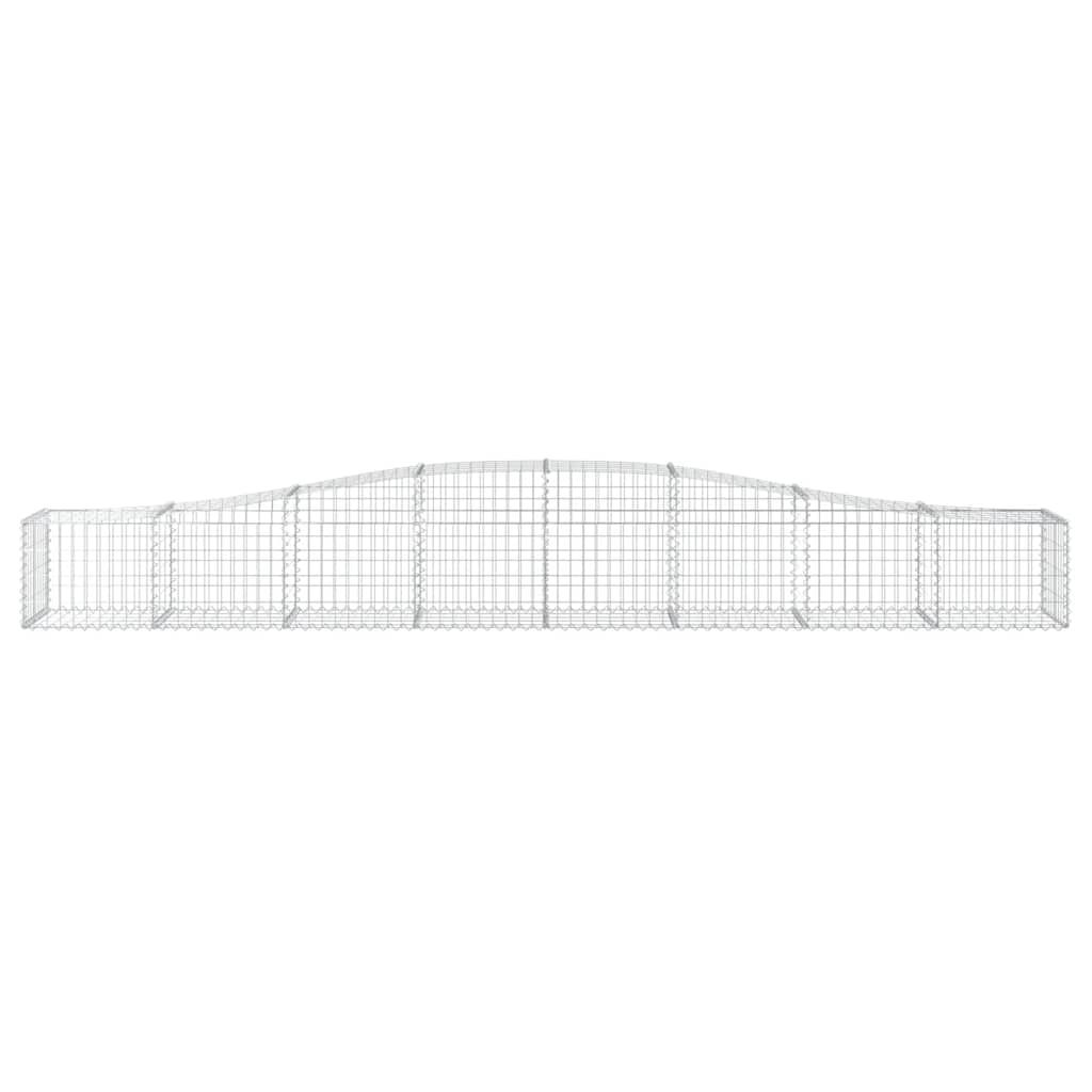 Arched Gabion Baskets 3 pcs 400x50x40/60 cm Galvanised Iron