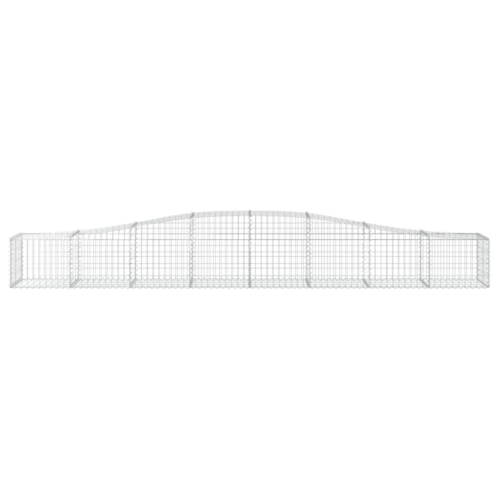 Arched Gabion Baskets 7 pcs 400x50x40/60 cm Galvanised Iron