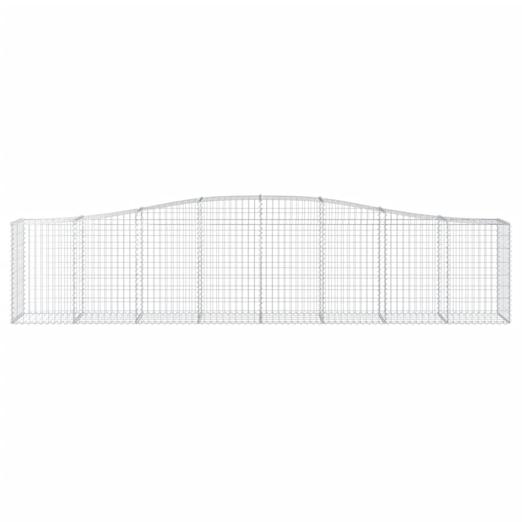 Arched Gabion Baskets 9 pcs 400x50x80/100 cm Galvanised Iron