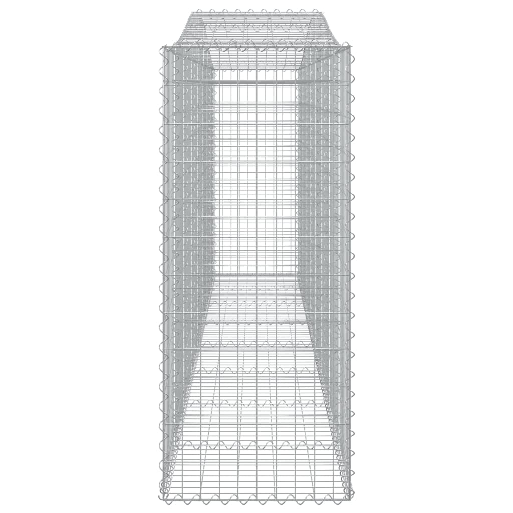 Arched Gabion Baskets 2 pcs 400x50x120/140 cm Galvanised Iron