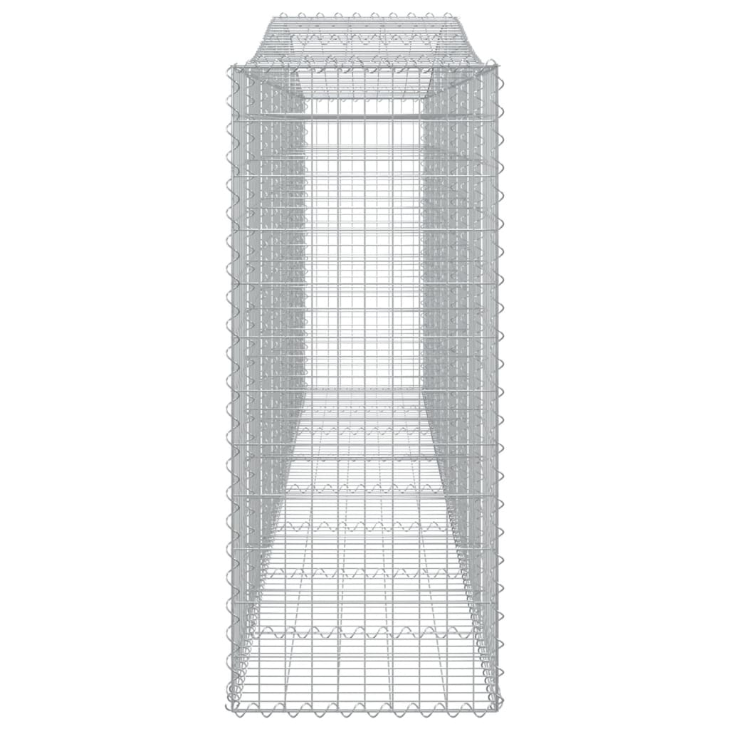Arched Gabion Baskets 4 pcs 400x50x120/140 cm Galvanised Iron