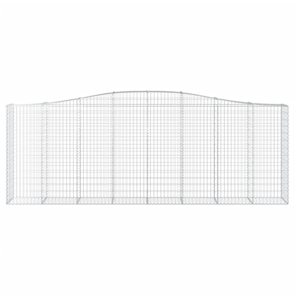 Arched Gabion Baskets 9 pcs 400x50x140/160 cm Galvanised Iron