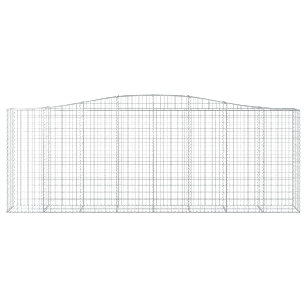 Arched Gabion Baskets 10 pcs 400x50x140/160 cm Galvanised Iron
