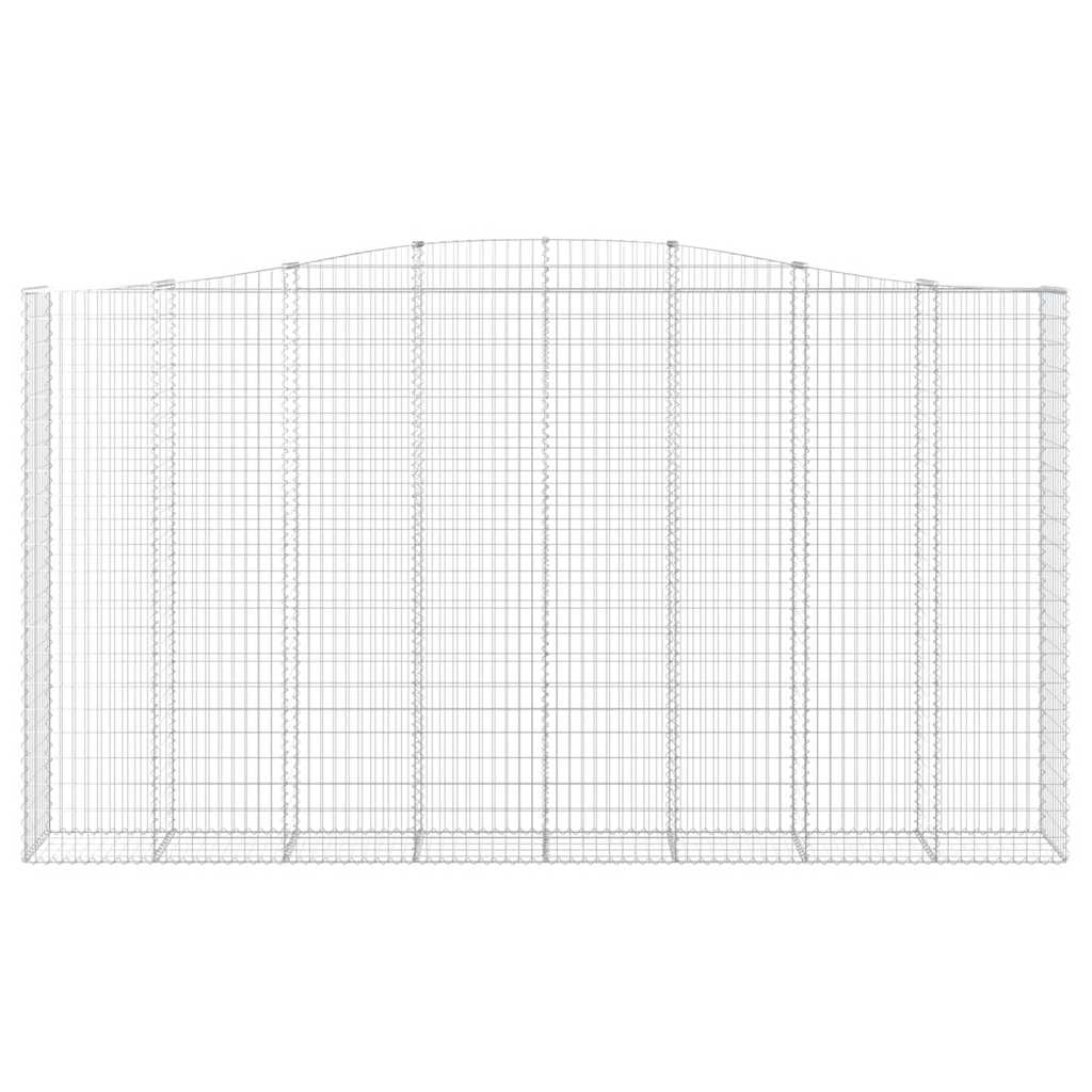 Arched Gabion Baskets 6 pcs 400x50x220/240 cm Galvanised Iron