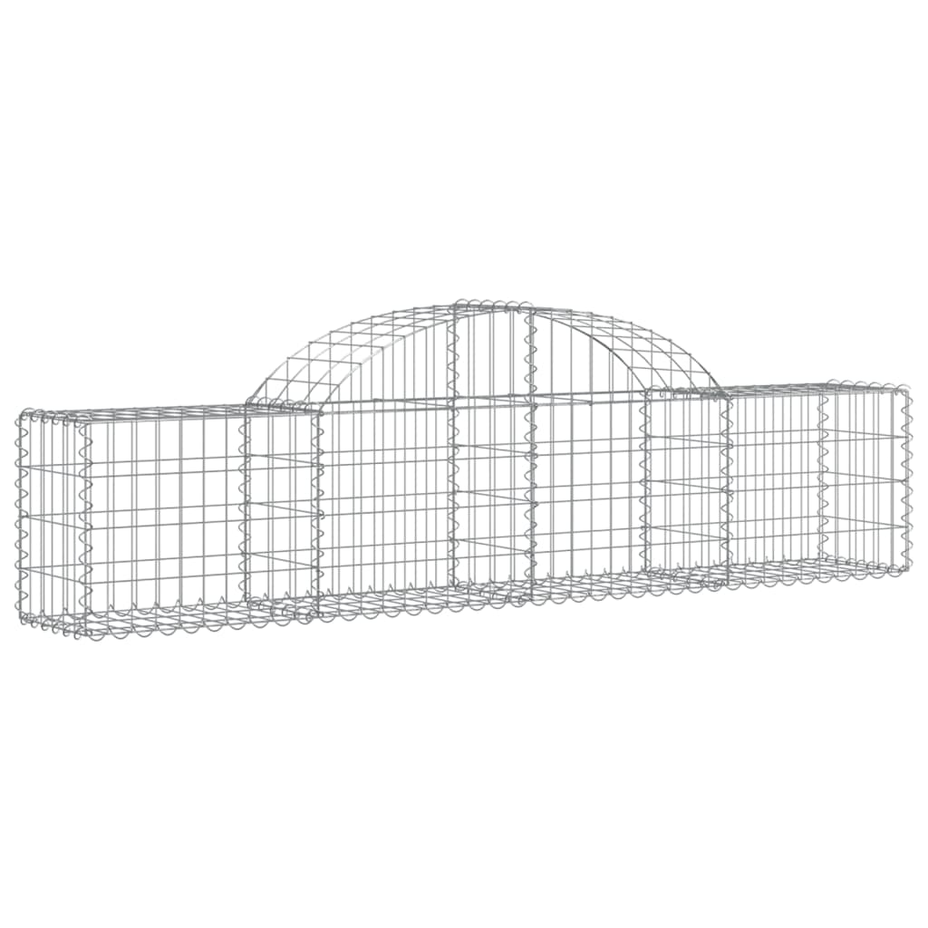 Arched Gabion Baskets 6 pcs 200x30x40/60 cm Galvanised Iron