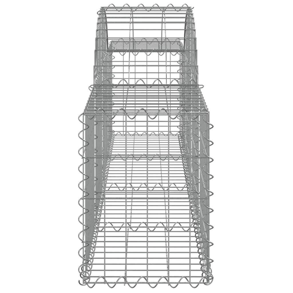Arched Gabion Baskets 15 pcs 200x30x40/60 cm Galvanised Iron