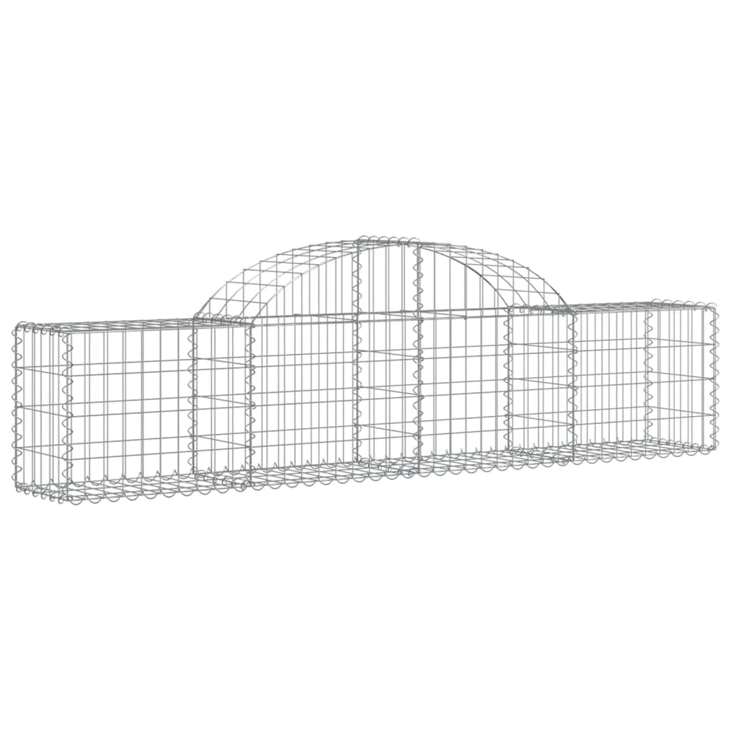 Arched Gabion Baskets 18 pcs 200x30x40/60 cm Galvanised Iron