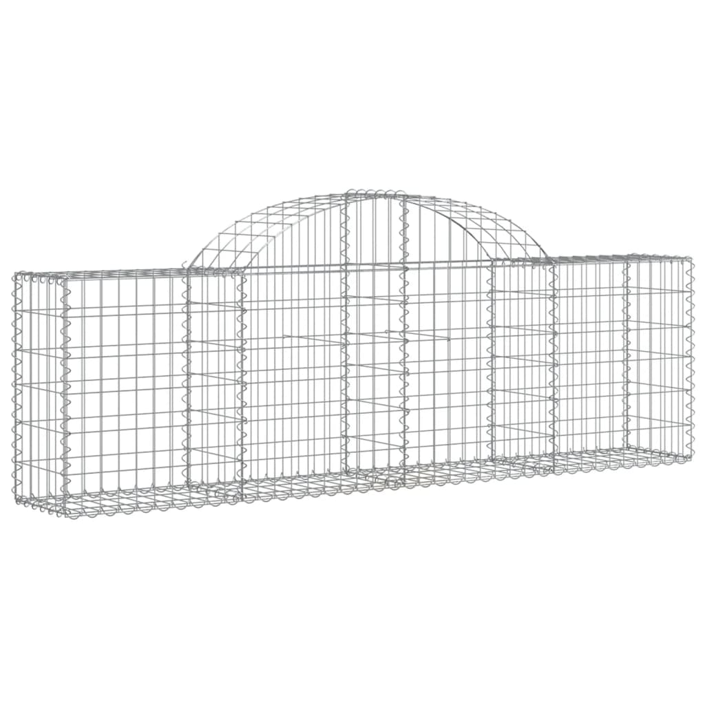 Arched Gabion Baskets 5 pcs 200x30x60/80 cm Galvanised Iron
