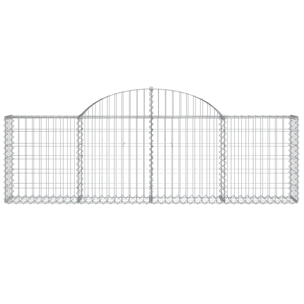 Arched Gabion Baskets 5 pcs 200x30x60/80 cm Galvanised Iron
