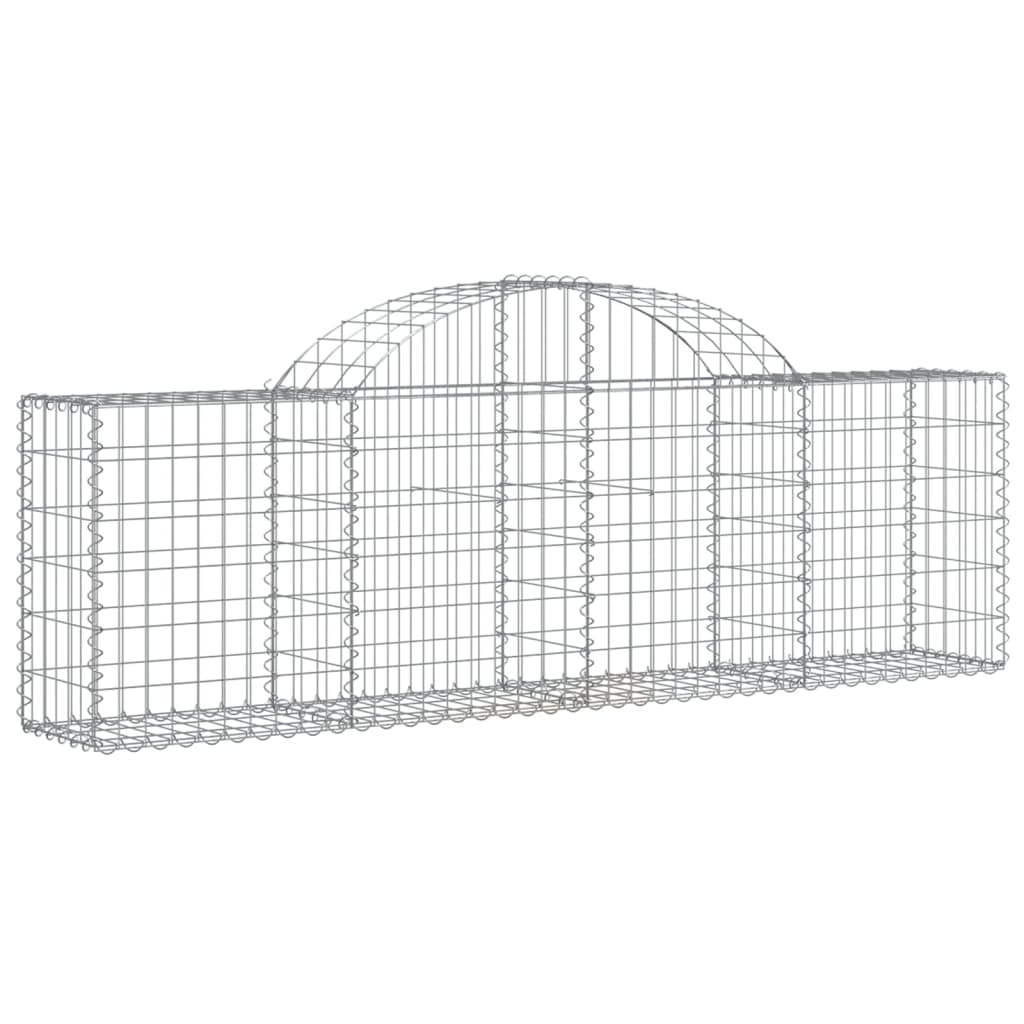 Arched Gabion Baskets 50 pcs 200x30x60/80 cm Galvanised Iron