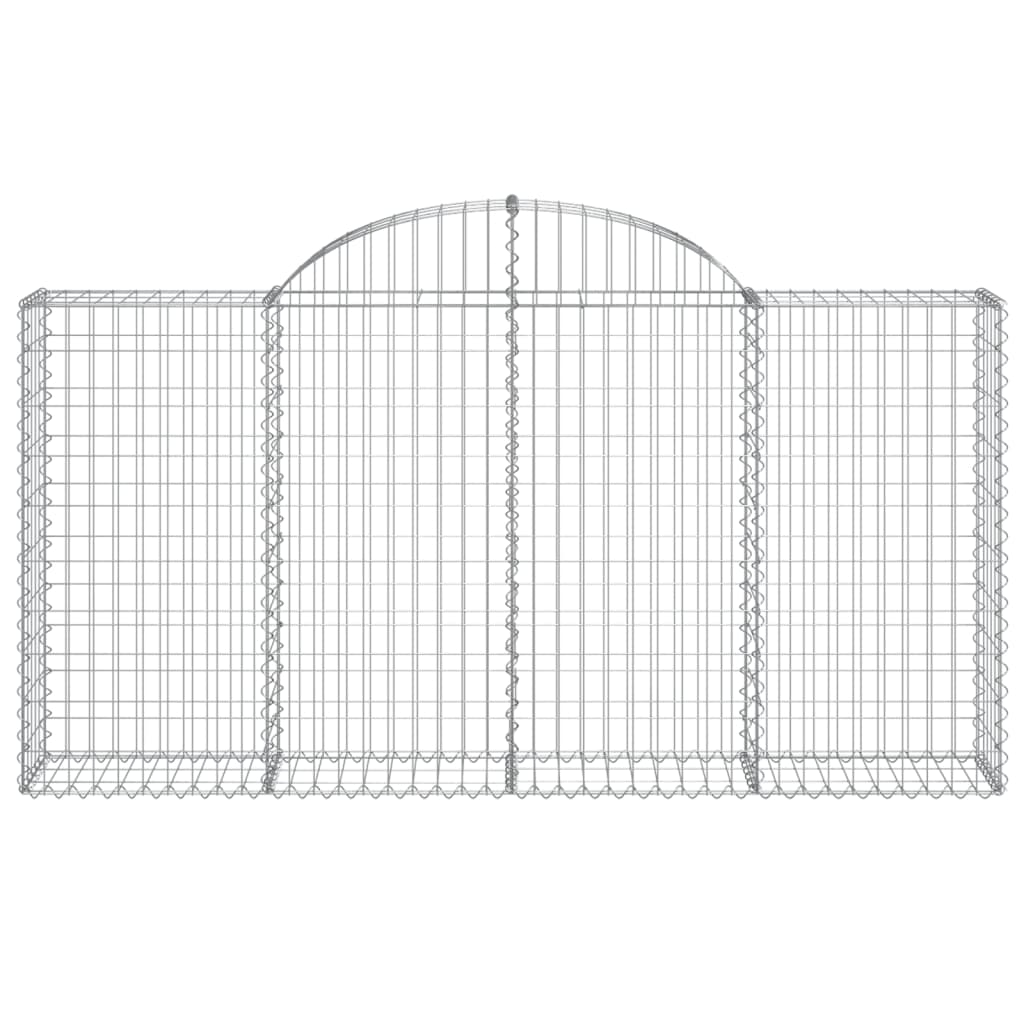 Arched Gabion Baskets 10 pcs 200x30x100/120 cm Galvanised Iron