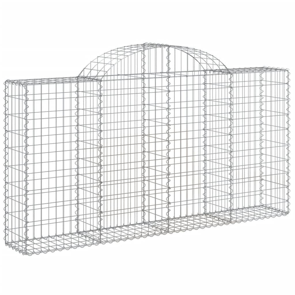 Arched Gabion Baskets 25 pcs 200x30x100/120 cm Galvanised Iron