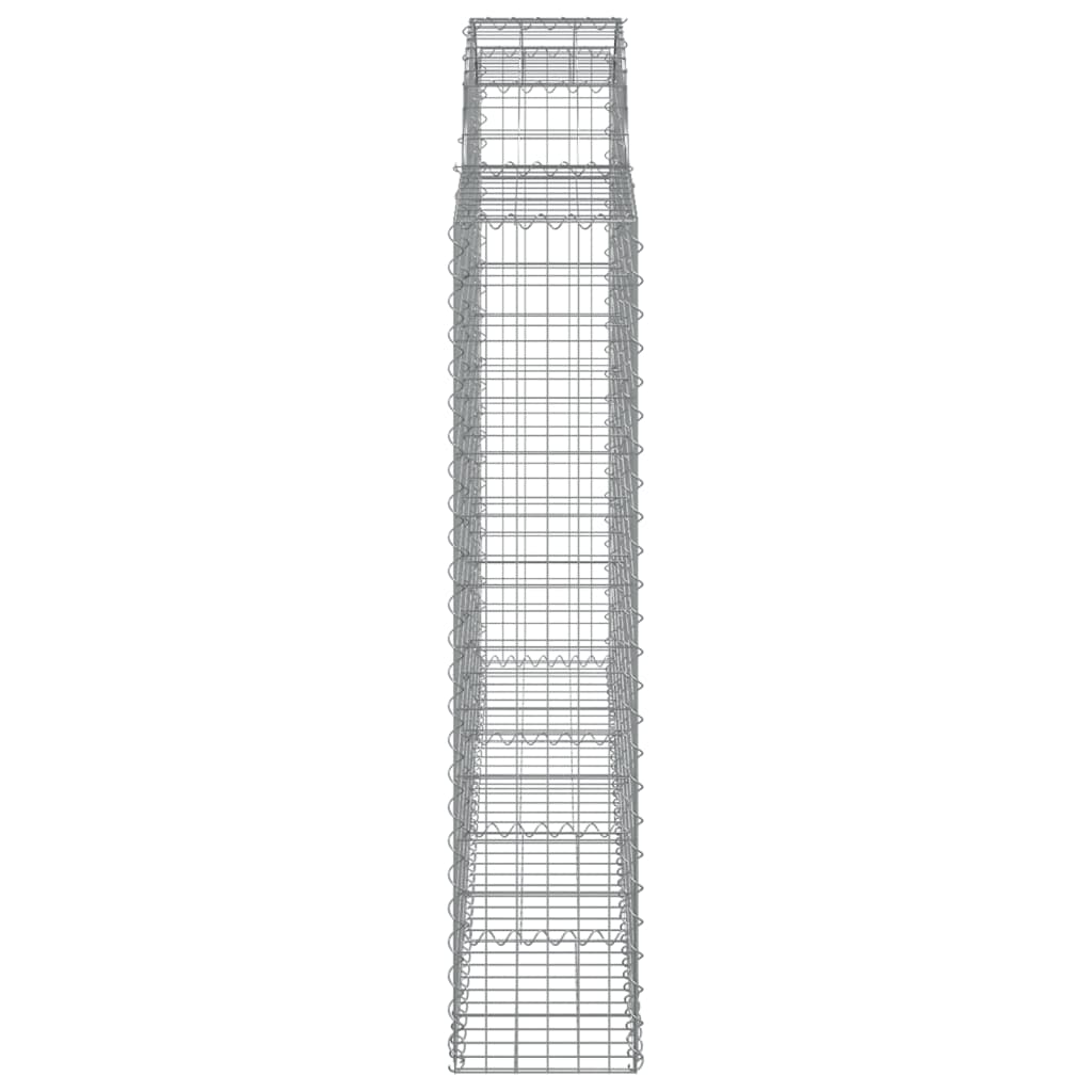 Arched Gabion Baskets 10 pcs 200x30x140/160 cm Galvanised Iron